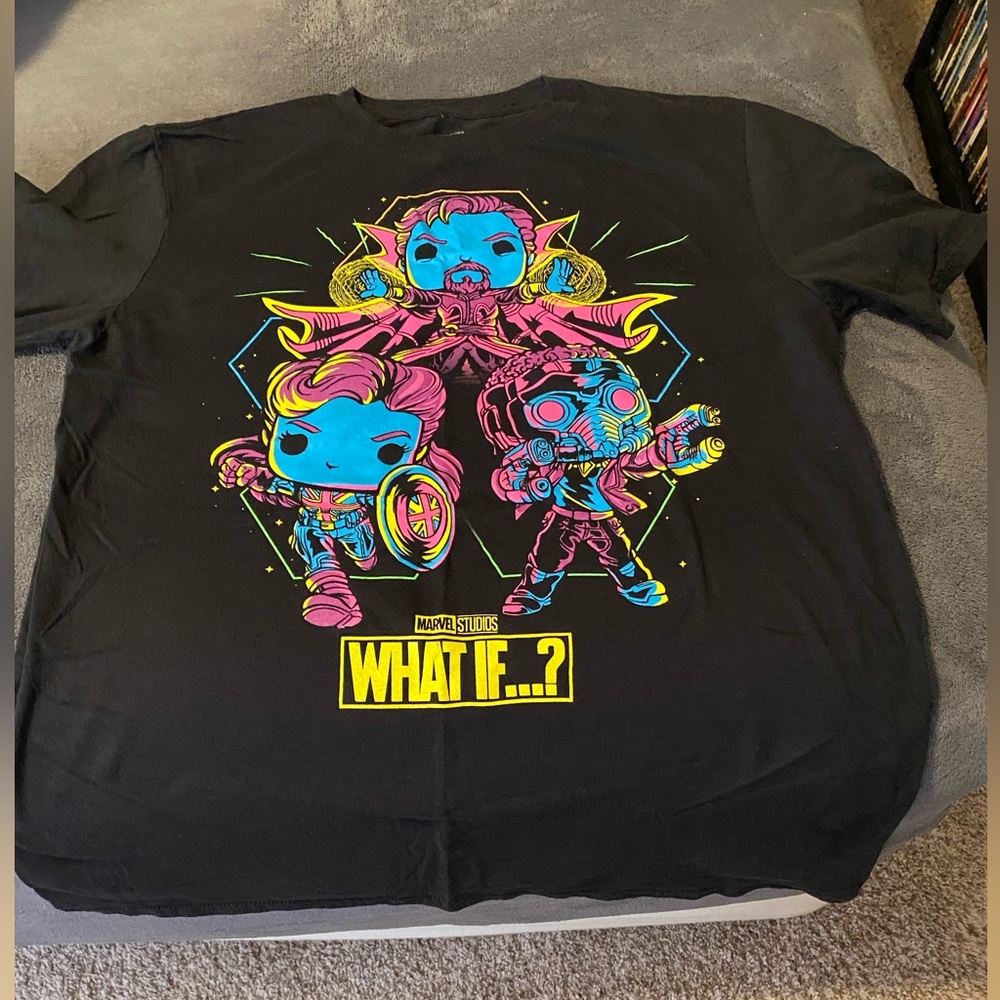 Funko marvel what if? black light boxed graphic tee